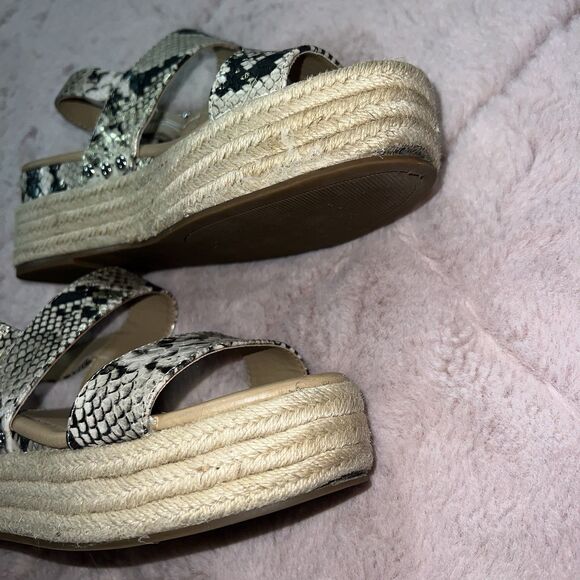 Steve Madden fifer python snake print espadrille platform sandals women’s size 8 - Picture 7 of 8